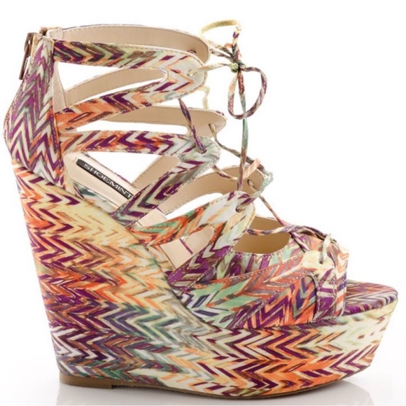 SALE TRIBAL ULTRA HIGH PLATFORM WEDGES - Picture 3 of 14